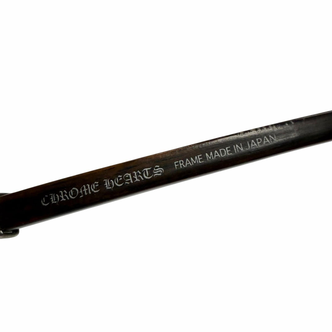 Very Good CHROME HEARTS sunglasses THE BEASTⅠ CH cross temple black Wood mens