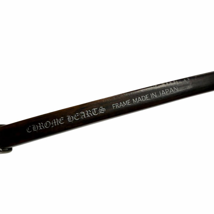 Very Good CHROME HEARTS sunglasses THE BEASTⅠ CH cross temple black Wood mens