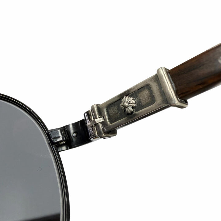 Very Good CHROME HEARTS sunglasses THE BEASTⅠ CH cross temple black Wood mens