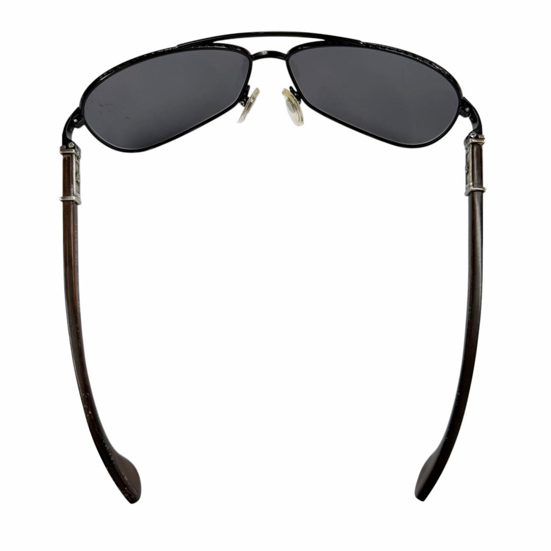 Very Good CHROME HEARTS sunglasses THE BEASTⅠ CH cross temple black Wood mens