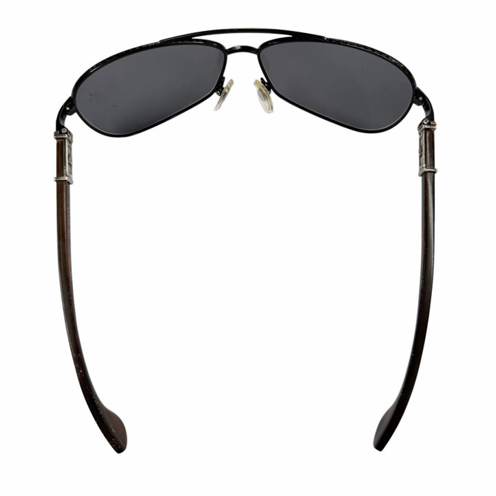 Very Good CHROME HEARTS sunglasses THE BEASTⅠ CH cross temple black Wood mens
