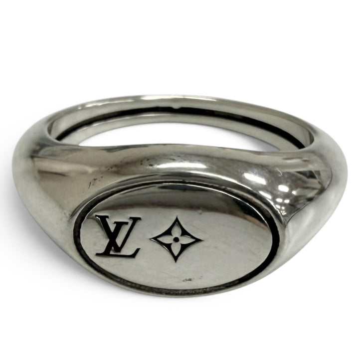 Excellent LOUIS VUITTON Ring LV Tailor Silver AG925 mens