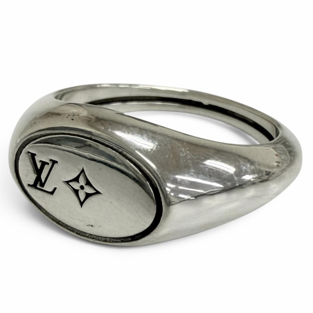 Excellent LOUIS VUITTON Ring LV Tailor Silver AG925 mens