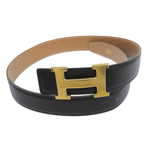 Great HERMES belt Constance Reversible Leather black leather Women