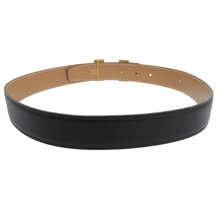 Great HERMES belt Constance Reversible Leather black leather Women