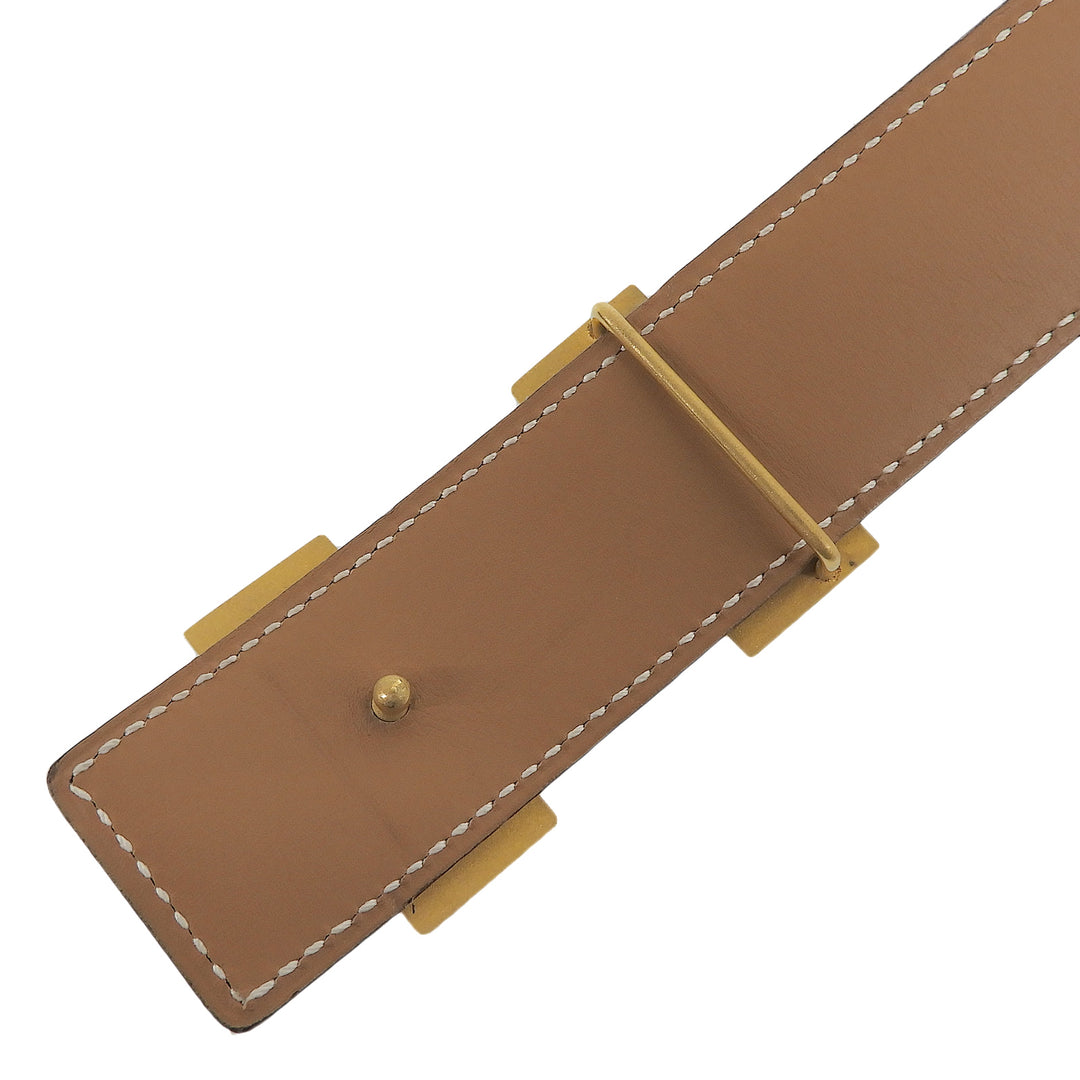 Great HERMES belt Constance Reversible Leather black leather Women