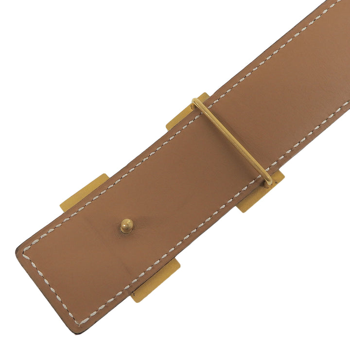 Great HERMES belt Constance Reversible Leather black leather Women
