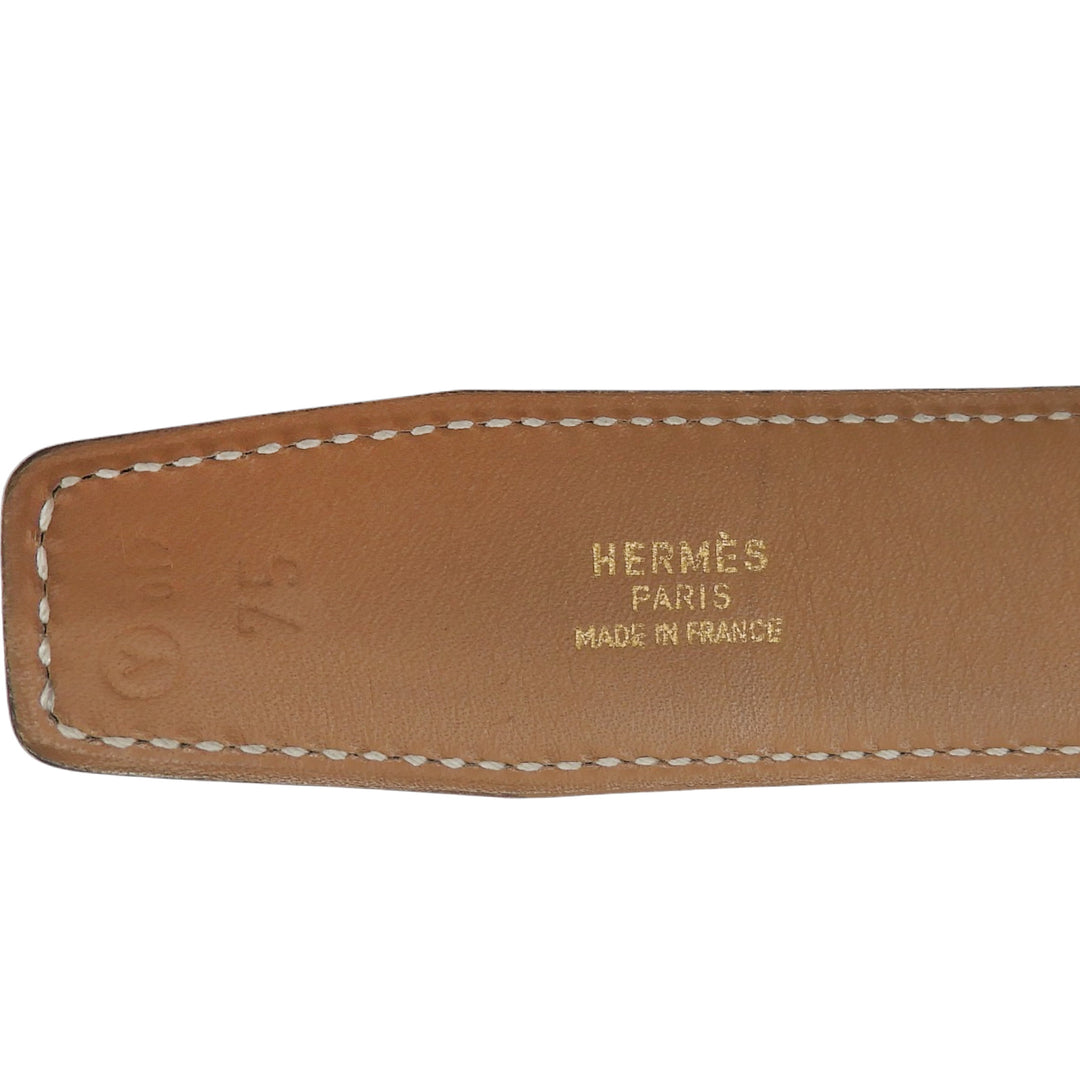 Great HERMES belt Constance Reversible Leather black leather Women