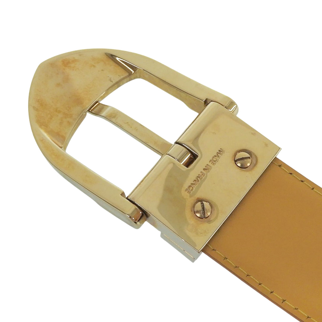 Great LOUIS VUITTON belt Saintur yellow Epi Leather mens R10051