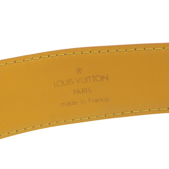 Great LOUIS VUITTON belt Saintur yellow Epi Leather mens R10051