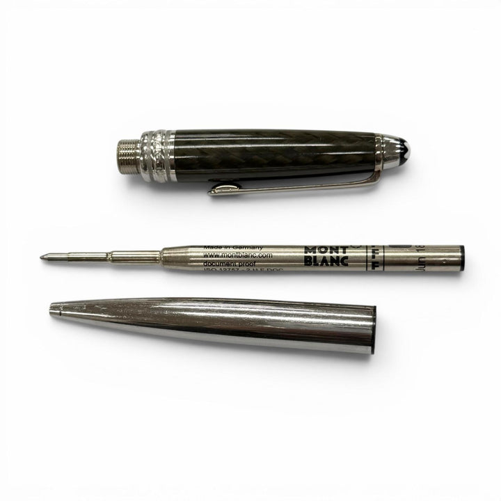 Very Good MONTBLANC Ballpoint pen Meisterstück Solitaire Carbon Steel Silver