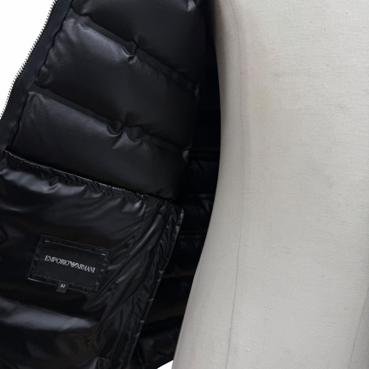 Pristine EMPORIO ARMANI Down jacket black polyester mens 52