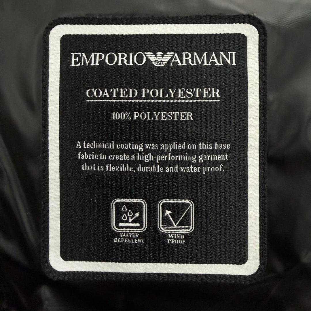 Pristine EMPORIO ARMANI Down jacket black polyester mens 52