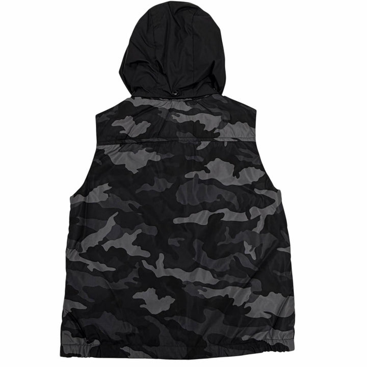 Pristine MONCLER Down vest DRUMS GILET Logo patch, camouflage pattern Kids
