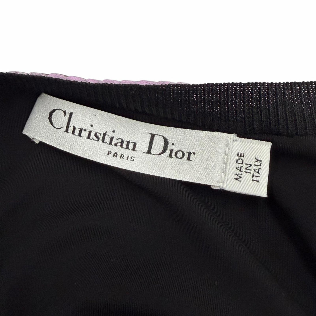 Excellent Christian Dior one piece All-over print pleated panel 42 6C24641AM555