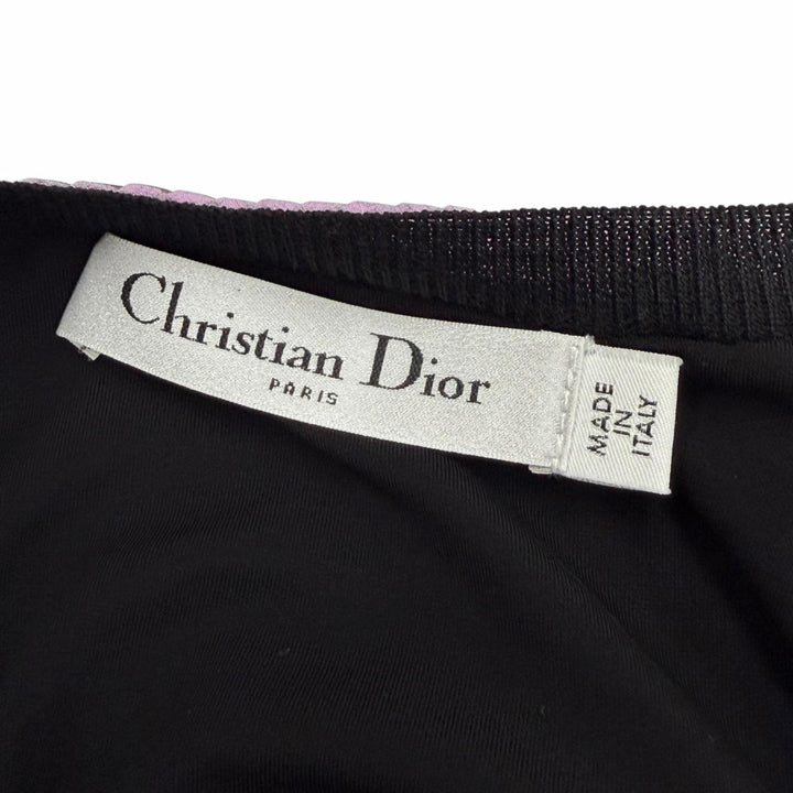 Excellent Christian Dior one piece All-over print pleated panel 42 6C24641AM555