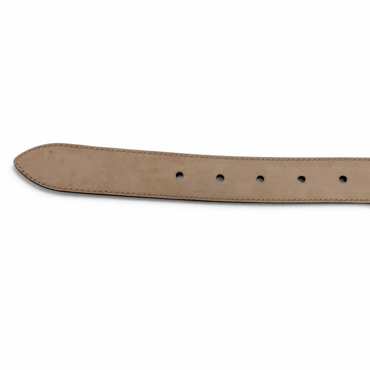 Pristine GUCCI belt Gold pin buckle black leather mens 495502
