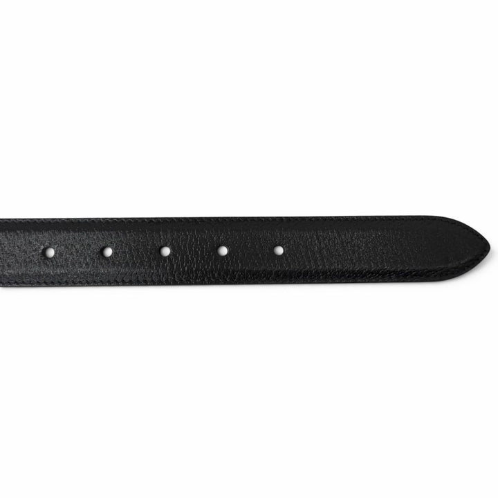 Pristine GUCCI belt Gold pin buckle black leather mens 495502