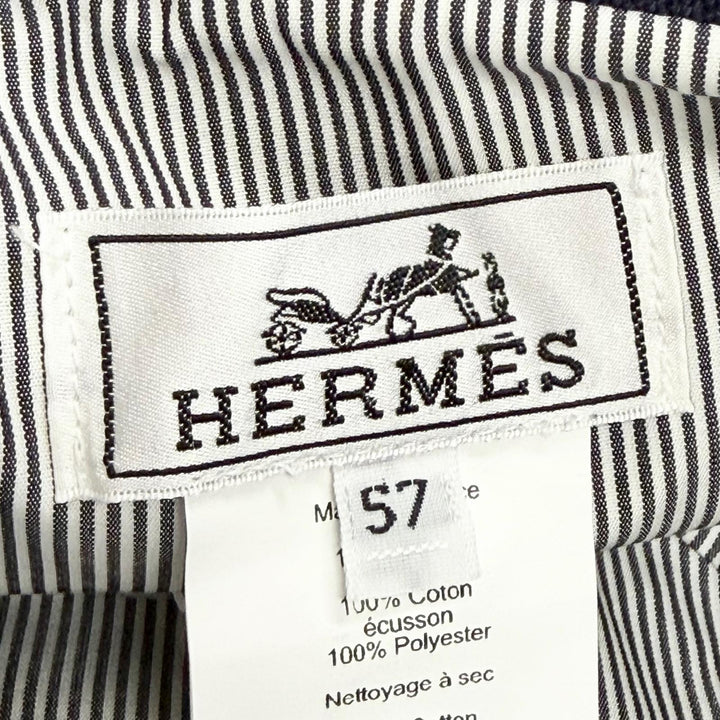 Excellent HERMES hat EDEN Serie Parts Bucket Hat Navy cotton Women 57