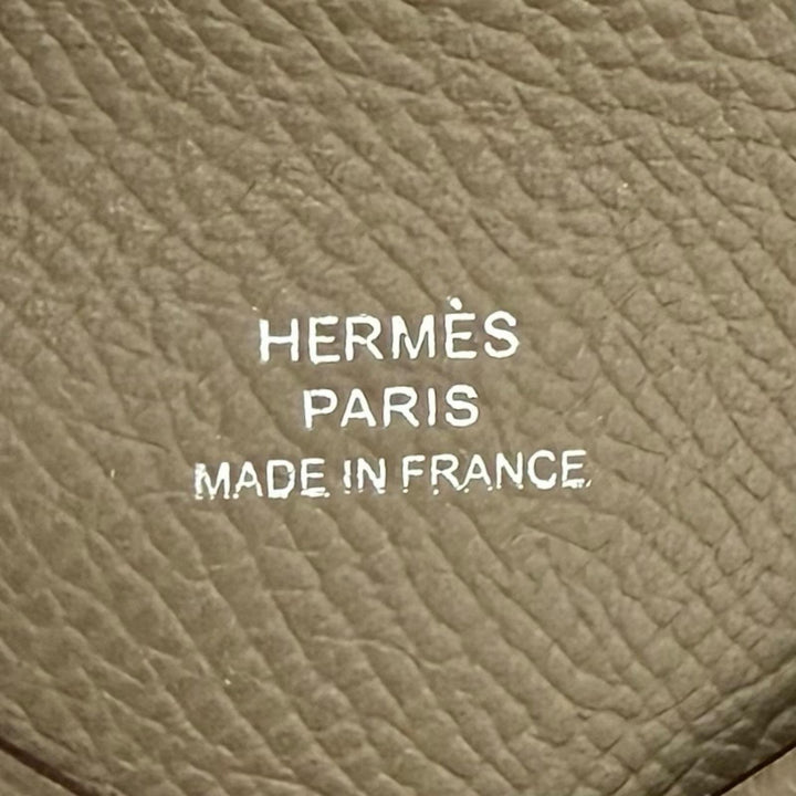 Excellent HERMES Card Case Calvi name card holder Epsom Leather Women