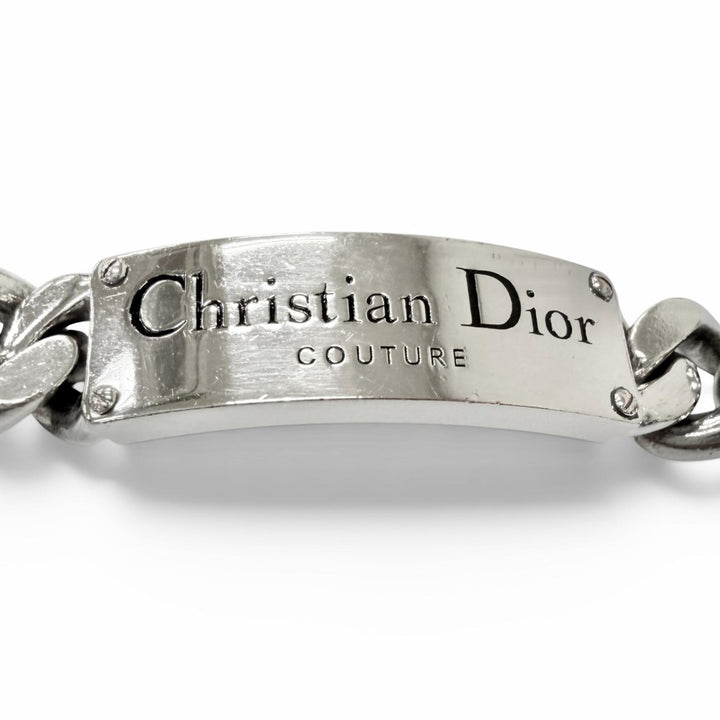 Great Christian Dior bracelet Couture with logo Silver mens