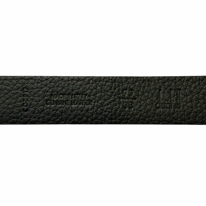 Pristine Dunhill belt Silver pin buckle black leather mens CO0917