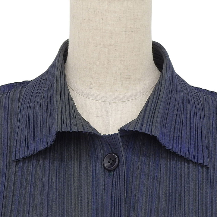 Excellent PLEATS PLEASE one piece Long shirt Green system Women 4 PP64-JA522