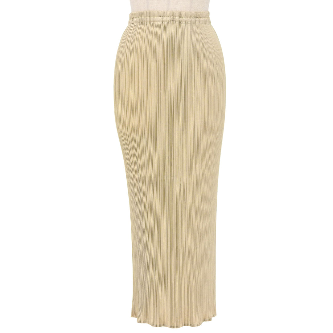 Excellent PLEATS PLEASE Pleated skirt beige polyester Women 3 PP05-JG001