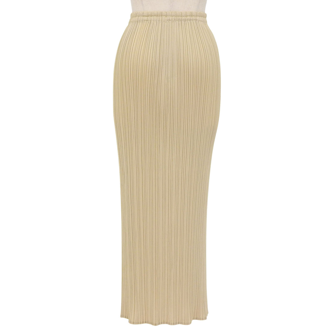 Excellent PLEATS PLEASE Pleated skirt beige polyester Women 3 PP05-JG001