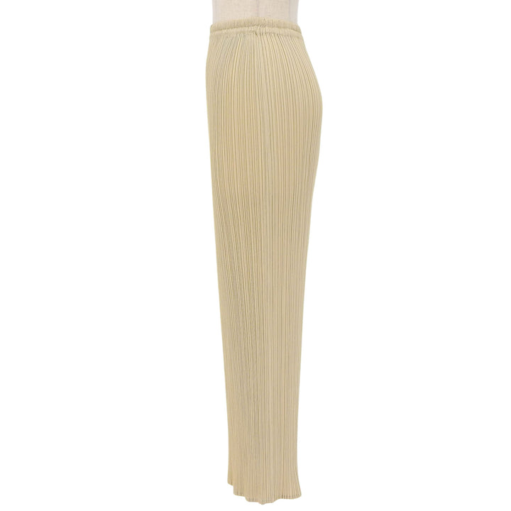 Excellent PLEATS PLEASE Pleated skirt beige polyester Women 3 PP05-JG001