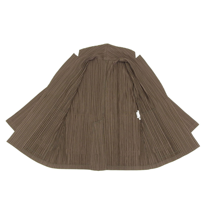 Excellent PLEATS PLEASE Jacket cardigan Khaki polyester Women 2 PP51-JA451