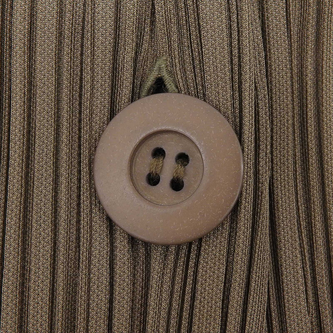 Excellent PLEATS PLEASE Jacket cardigan Khaki polyester Women 2 PP51-JA451