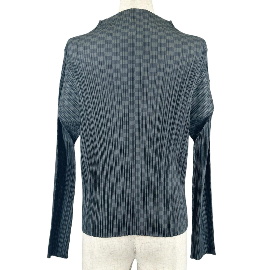 Great PLEATS PLEASE T-shirt High neck Charcoal gray polyester Women 3 PP31-JK916