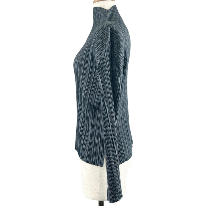 Great PLEATS PLEASE T-shirt High neck Charcoal gray polyester Women 3 PP31-JK916