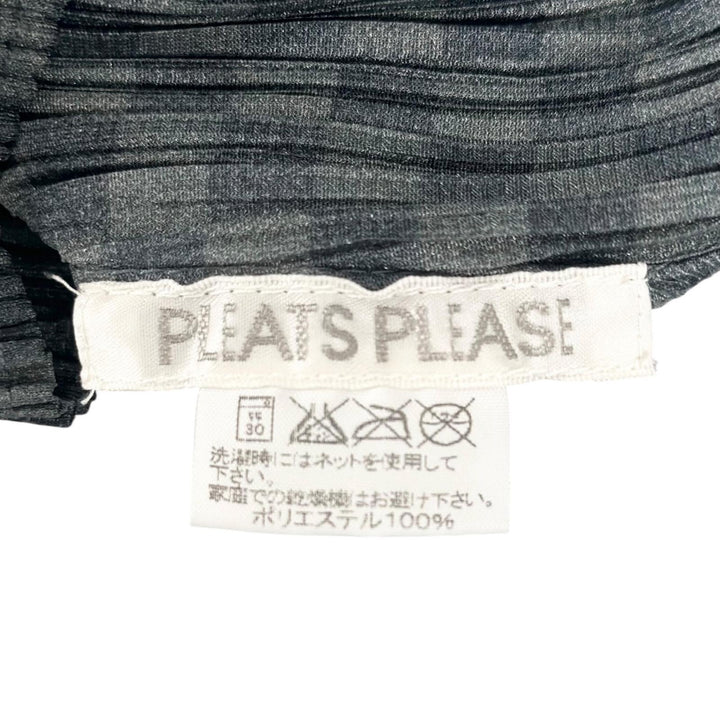 Great PLEATS PLEASE T-shirt High neck Charcoal gray polyester Women 3 PP31-JK916