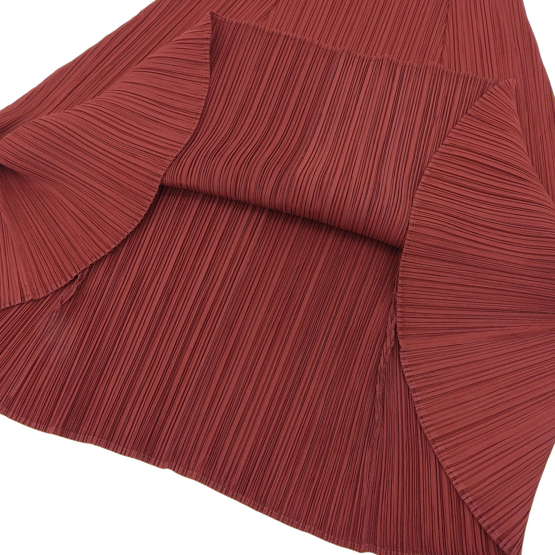 Excellent PLEATS PLEASE one piece No sleeve wine-red Women 3 PP31-JH130