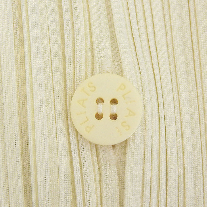 Excellent PLEATS PLEASE cardigan With logo button off white Women 3 PP31-JO129