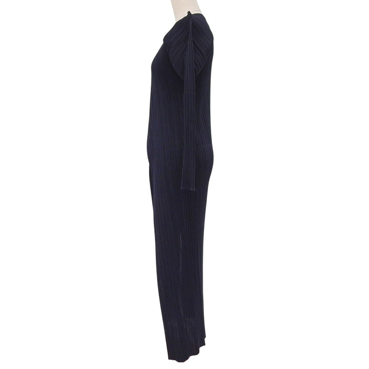 Excellent PLEATS PLEASE cardigan long Dark navy polyester Women 2 PP05-JA001