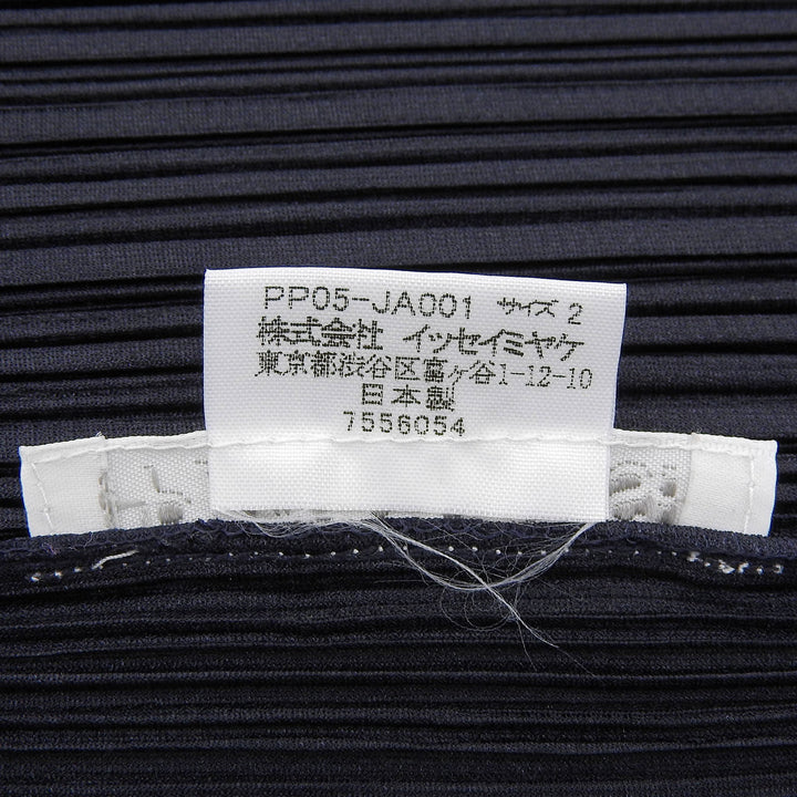 Excellent PLEATS PLEASE cardigan long Dark navy polyester Women 2 PP05-JA001