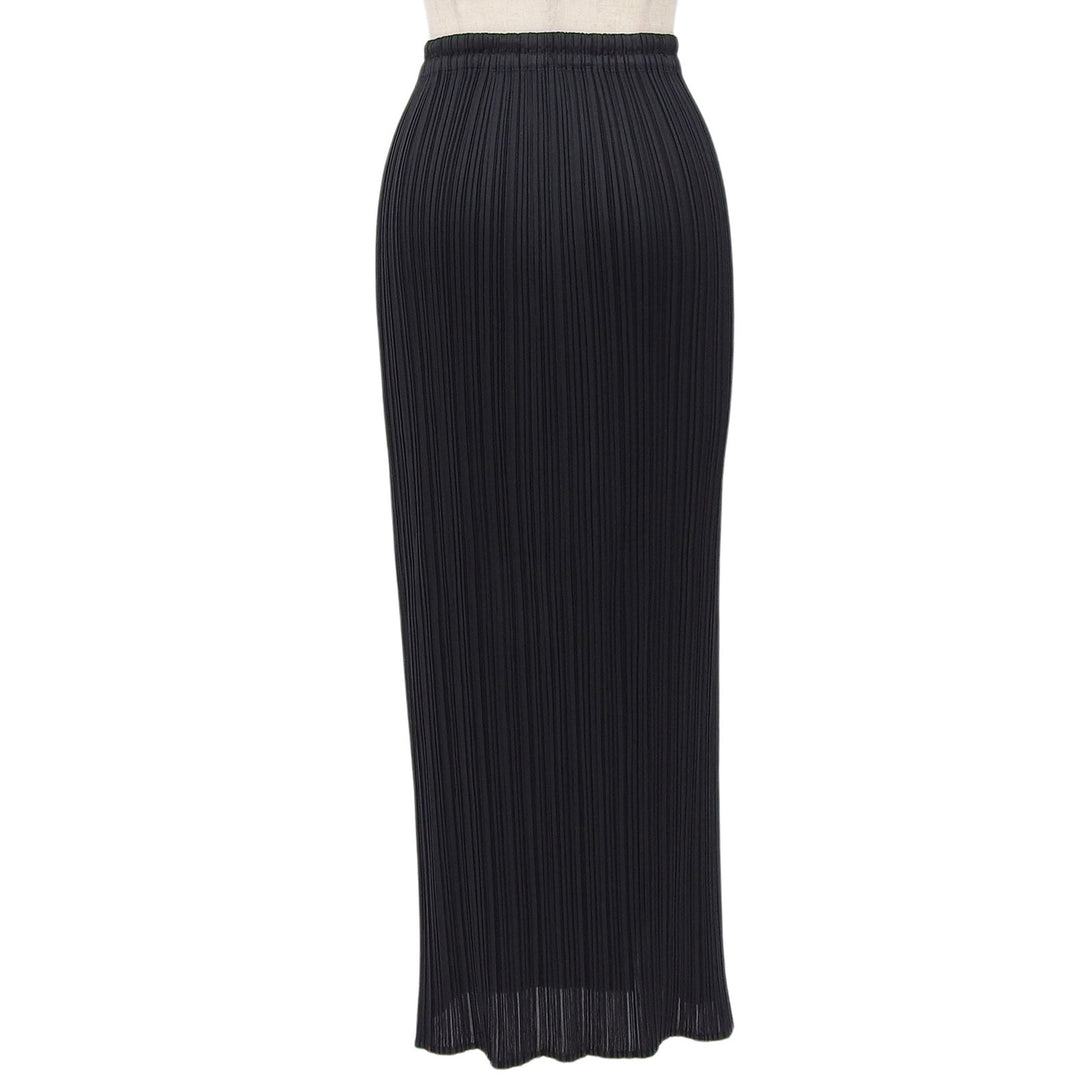 Excellent PLEATS PLEASE skirt Pleated long black polyester Women 2 PP05-JG001