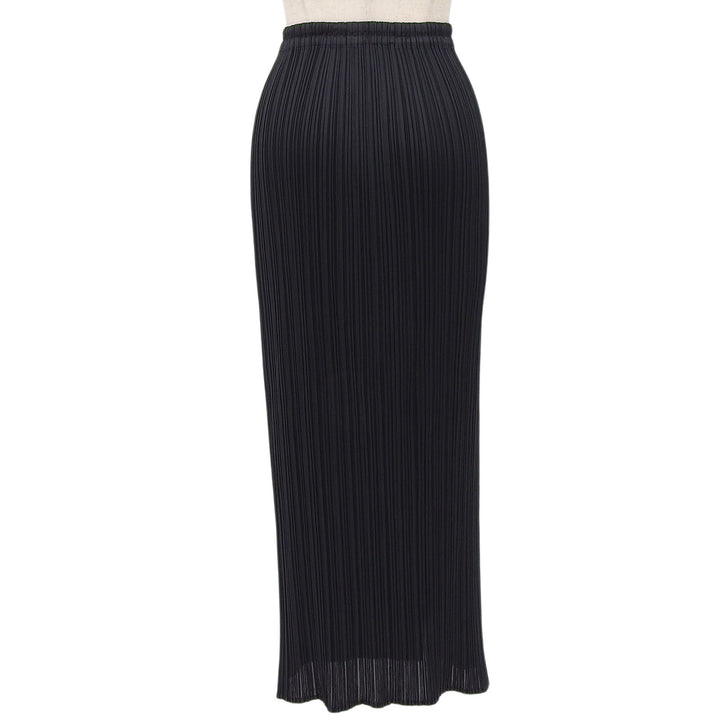 Excellent PLEATS PLEASE skirt Pleated long black polyester Women 2 PP05-JG001