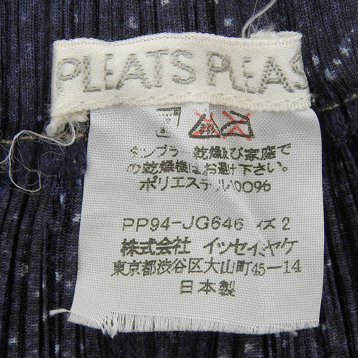 Great PLEATS PLEASE Pleated skirt denim transfer Navy Women 2 PP94-JG646