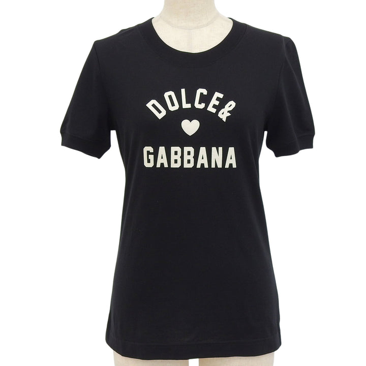 Pristine DOLCE&GABBANA Short sleeve T-shirt black cotton Women 36