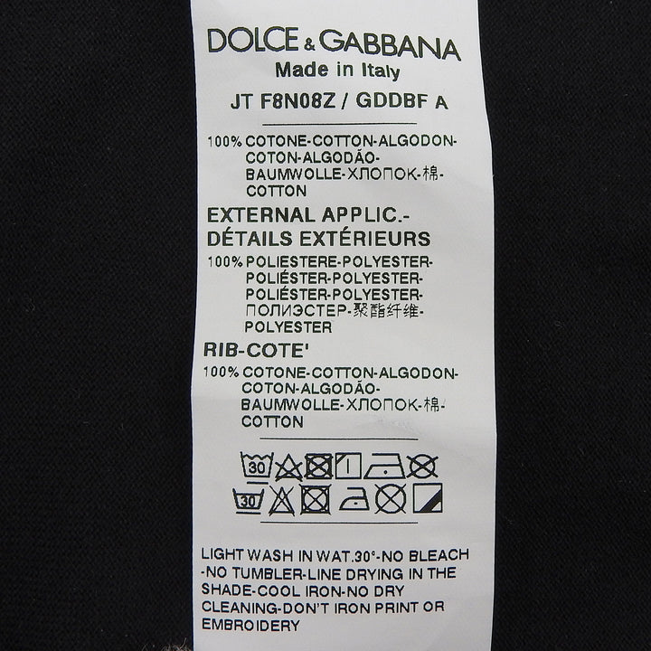 Pristine DOLCE&GABBANA Short sleeve T-shirt black cotton Women 36