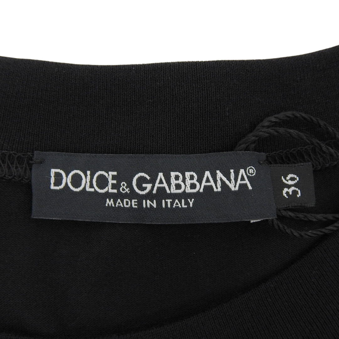 Pristine DOLCE&GABBANA Short sleeve T-shirt black cotton Women 36