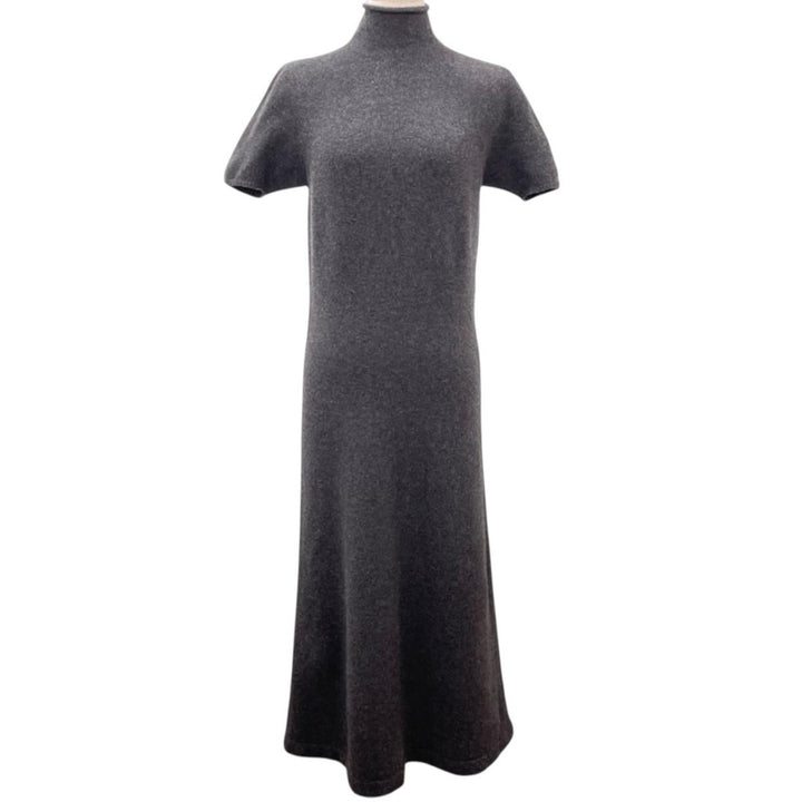 Excellent CHANEL one piece High-neck, short-sleeved, long knit cashmere P16144