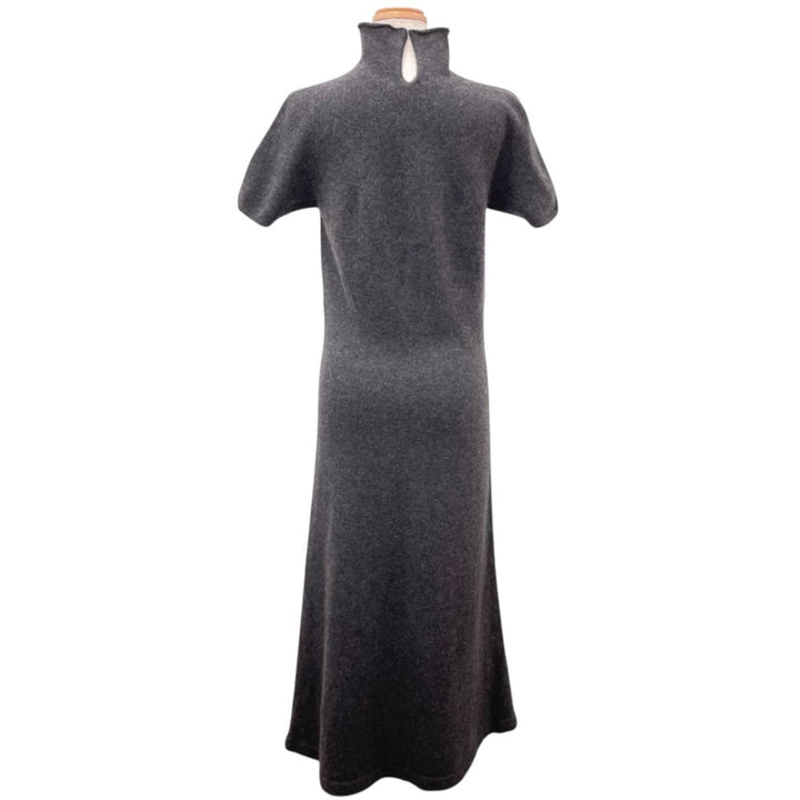 Excellent CHANEL one piece High-neck, short-sleeved, long knit cashmere P16144
