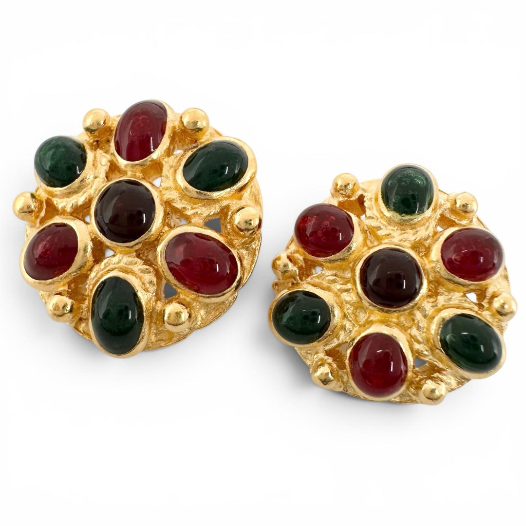 Great CHANEL button Gold buttons with logo on the back, set of 2, Gripoa gold