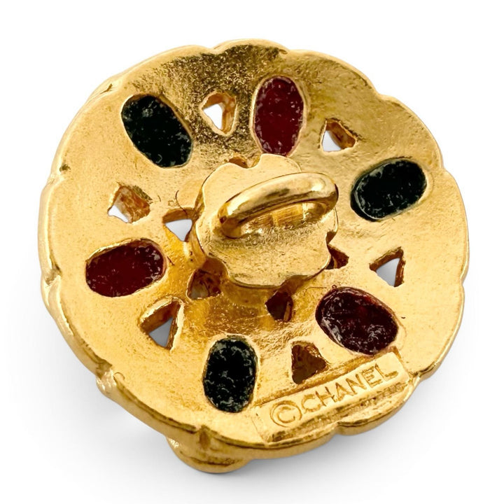 Great CHANEL button Gold buttons with logo on the back, set of 2, Gripoa gold
