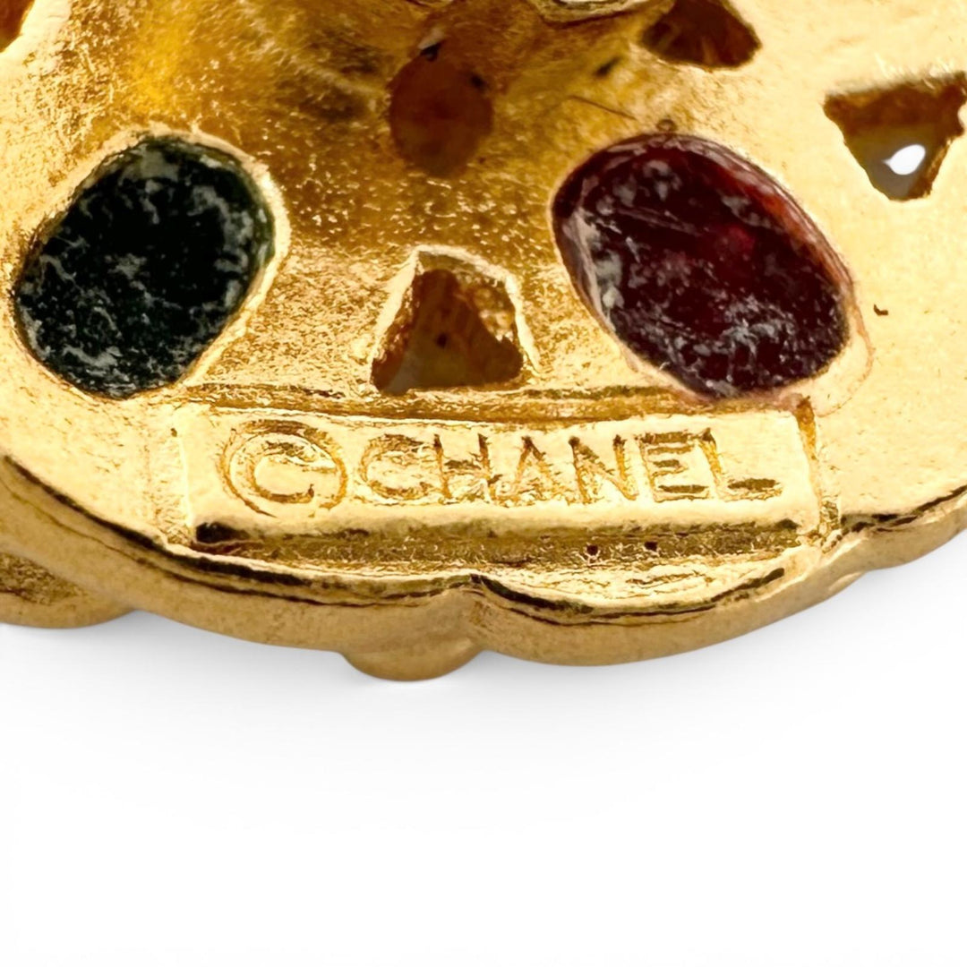 Great CHANEL button Gold buttons with logo on the back, set of 2, Gripoa gold
